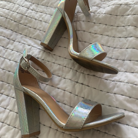 Forever 21 Shoes - Iridescent Heeled Sandals
